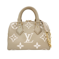 Louis Vuitton LV路易威登 Speedy 20 壓花牛皮手提斜背波士頓包(M46575-斑鳩灰)