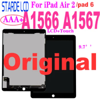 AAA+ 9.7" Original LCD For ipad Air 2 A1566 A1567 / ipad 6 LCD Display Touch Screen Digitizer Assembly Black / White