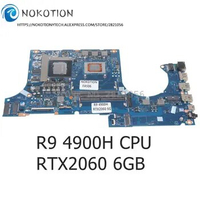 NOKOTION DABKXBMBAD0 MAIN BOARD For ASUS FA506 F506IU4600 Laptop Motherboard R9 4900H CPU RTX2060 6GB GPU