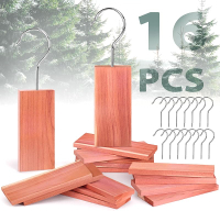 Cedar Blocks for Clothes Storage 56 Pcs Cedar Planks with Metal Hooks Cedar Rings and Balls Cedar Sc