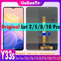 2/5/8/10Pcs Original For VIVO Y33s Y76s LCD Display Touch Screen Digitizer Assembly For Y74s Y33t Y21t Y76 5g LCD Replacement