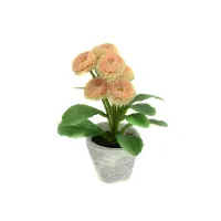 Bunga Artifisial Dengan Pot Daisy - Krem