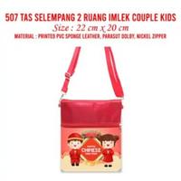 Tas Selempang 2 Ruang Sling Bag Angpao Imlek Souvenir Chinese New Year Imlek Sincia 507 S2R Couple C
