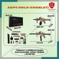 Mainan Arp9 Submachine hitam WGB Coklat