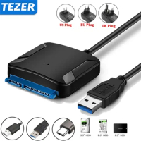 USB 3.0 To Sata Adapter Converter Cable For 2.5/3.5 inch External HDD SSD Convert USB3.0/Type C to SATA III Hard Drive Adapter