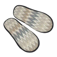 Camouflage Zigzag House Slippers Women Soft Memory Foam Bohemian Geometric Slip On Hotel Slipper Shoes