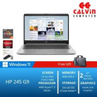 HP 245 G9 Ryzen 3 5425U 256GB SSD RAM 8GB 14" Windows 11 Grey – Notebook Ringkas & Profesional