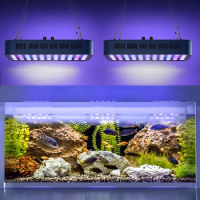 Liweida 165w full spectrum panel led aquarium light dimmer change spectrum coral reef light fish tank salt water lamp for plants