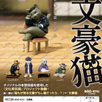 Japan Bushiroad Gashapon Capsule Toy Animal Decoration Osamu Dazai Bungo Stray Dog Sitting Cat