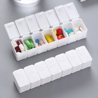 16 grids Pill Medicine Box 7 Days Mini Weekly Tablet Holder Storage Box Organizer Container Medicine Storage Independent Lattice