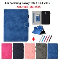 For Samsung Galaxy Tab A10.1 Case Fundas 10.1" inch 2016 Covers SM-T580 SM-T585 Shell Fashion Flip Wallet Stand Back Coque Caqa