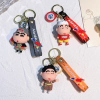 New Cartoon Fashion Crayon Shin-chan Keychain Key Ring Action Figures Pendant Toys Collection Model for Kids Jewelry Accessories
