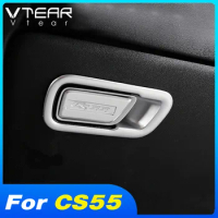 Vtear Car Interior Storage Glove Box Handle Cover Trim Accessories Anti-Scratch Stickers Decoration Parts For Changan CS55 2020