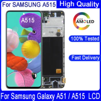 SUPER AMOLED 6.5''LCD For Samsung A51 A515 A515F A515FD A515FDS LCD display Touch Screen with frame Digitizer Assembly