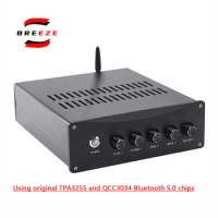 BREEZE D6 high-power TPA3255 digital 2.1 power amplifier 5.0 Bluetooth QCC3034 independent decoding