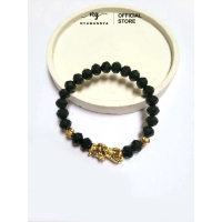 Nyamannya - Gelang Naga Emas Kristal Hitam Xuping Perhiasan Pixiu Safira Series