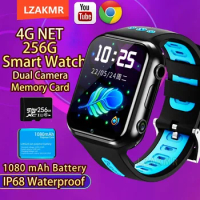 Android Smartwatch with Dual Camera GPS Wifi and 4G NET 1080mAh Battery 256G Memory Card Suitable for Students and Kids Watches