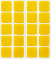 【文具通】LIH WEI 力韋 正方形 造型 粘扣帶 黏扣帶 魔鬼氈 魔鬼沾 子母扣 約2x2cm 黃色 E1130056
