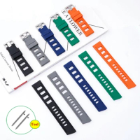 20mm 22mm Silicone Rubber Watch Strap Band for Samsung Galaxy Watch 6 5 Pro 4 3 for Huawei GT 2 for Seiko Diver Sport Bracelet