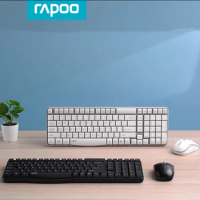 Rapoo 2024 New X1800s Wireless Mouse And Keyboard Set Notebook Desktop Computer Game Business Office Mouse And Keyboard Set.