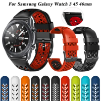 For Samsung Galaxy Watch 3 45mm Strap 22mm Silicone Sport Bracelet Watchbands For Galaxy Watch 46mm Gear S3 Frontier Wristbands
