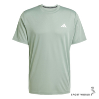 Adidas 圓領短袖上衣 男裝 排汗 綠【運動世界】JC5193