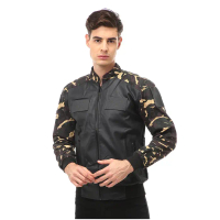 Hamlin Halbert Outerwear Jaket Bomber Kulit Pria Model Army Material Leather ORIGINAL - Black