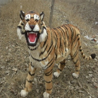 大型仿真老虎獅子模型展廳動物園裝飾鎮宅擺件影樓照相道具擺件