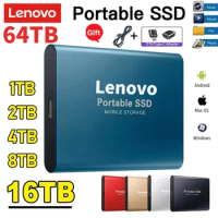 Lenovo 8TB Portable SSD 16TB High-speed Mobile Solid State Drive 500GB External Hard Drives Type-C USB 3.1 Interface for Laptop