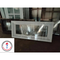 Jendela Bouven Full Plat Baja Galvalum Motif Kaca Bening Polos Minimalis Modern Warna Putih New Desi