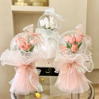 【天使愛美麗】鬱金香香皂花束波波球花束 仿真花束禮盒(情人節 母親節 教師節 畢業禮)