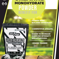 Nutri5ious 100 Percent Pure CREATINE Monohydrate Powder Halal 500g Murah Water