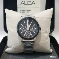 Jam Tangan Alba Wanita AP6661 Silver Hitam Original Garansi Resmi