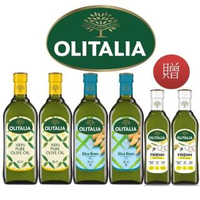 【Olitalia 奧利塔】純橄欖油1000mlx2+玄米油1000mlx2瓶(+高溫專用葵花油500mlx2瓶-禮盒組)
