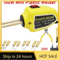 NEW Mini 100W Car Bumper Repair Plastic Welding Machine Kit Heat Gun Plastic Welder Soldering Iron Hot Stapler Repair Auto Tools