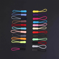 Beg pakaian 10Pcs Beg Jahitan Pakaian Kraf Fixer Tag Akhir Fit Zip Ropes Zip Buckle Zip Cord Zip Pul