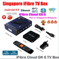 [Genuine]2022 starhub box Singapore iFibre Cloud GK6 4GB 32GB Android TV Box Amlogic S905X3 Bluetooth 5.1 dual wifi Hot in SG MY