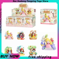 New Disney Princess Tea Cup Sweetheart Flower Swing Series Blind Box Cute Kawaii Anime Figures Christmas Children's Toy Gifts