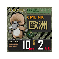 【鴨嘴獸 旅遊網卡】CMLink 歐洲10日2GB 輕量型 吃到飽 黑山(歐洲多國共用網卡 波士尼亞4國)