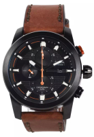 Alexandre Christie Alexandre Christie - Jam Tangan Pria - Black - Brown Leather Strap - 6562MCLIPBAO