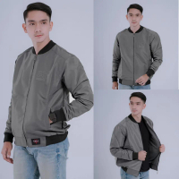 Jaket Bomber Simple Rebel Id Panjang Motif Polos Pria Distro