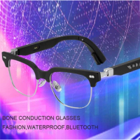 Newest Real Bone conduction glasses polarized smart sunglasses can be anti-blue light prescription lense smart glasses