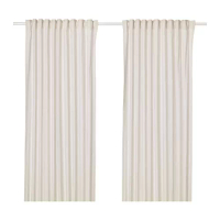 HANNALILL 窗簾 2件裝, 米色, 145x250 公分