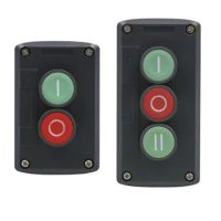 ManHua Push Button Switch Control Box 2 Holes Waterproof Button Plastic Case Emergency Stop Reset Point Electric Box