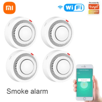 Xiaomi Tuya Zigbee WiFi Smoke Detector Sensor 80DB Alarm Fire Smart Smoke Detector Wifi Fire Protection Home Security Alarm