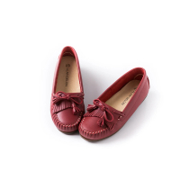 ALAIN DELON 真皮柔軟舒適莫卡辛鞋A77201(3色 紅色 咖啡色 紫色)