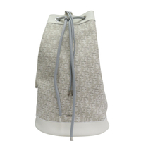 【二手名牌BRAND OFF】Dior 迪奧 白色 緹花帆布 後背包