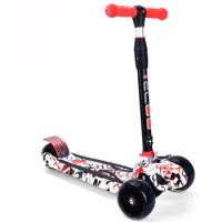 Free Shipping Children Foldable Scooter, 3 Wheels Folding Kids Scooter, children kick scooters foot scooters