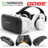 VR Shinecon Game lovers G06E 3D Glasses Video Movie for 4.7-6.53inches Helmet Cardboard Virtual Reality Smartphone 3D VR Glasses
