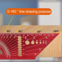 45 90 Degree Aluminum Alloy Angle Ruler Woodworking Measuring Wooden Square